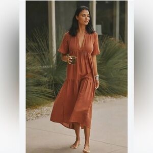 Anthropologie Kallie Flowy Maxi Dress Size XXS NWT